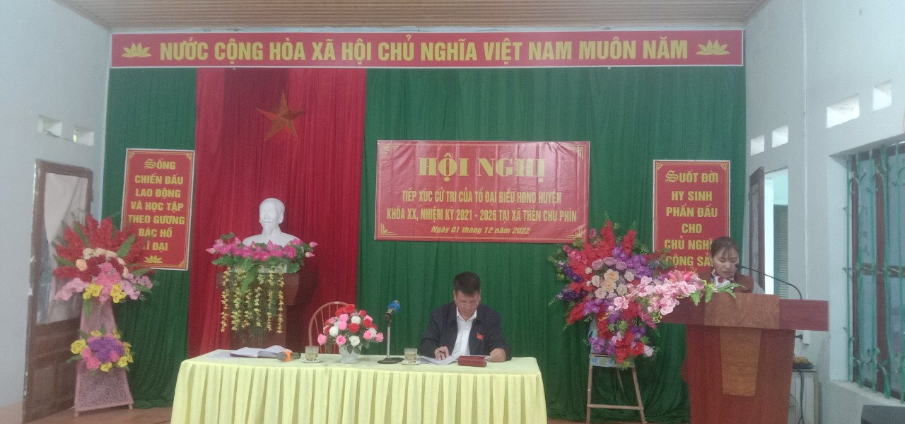 Tổ Đại biểu số 06 HĐND huyện khóa XX, nhiệm kỳ 2021-2026 tiếp xúc cử tri tại xã Thèn Chu Phìn năm 2022